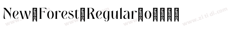 New Forest Regular o字体转换